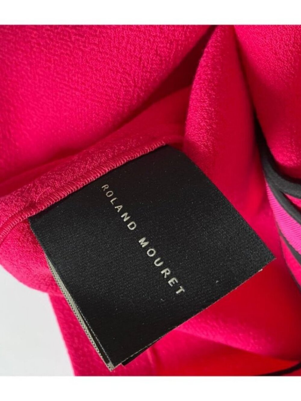 Roland Mouret Lyford One-Shoulder Midi Dress Magenta / Size 4 - Picture 11 of 12